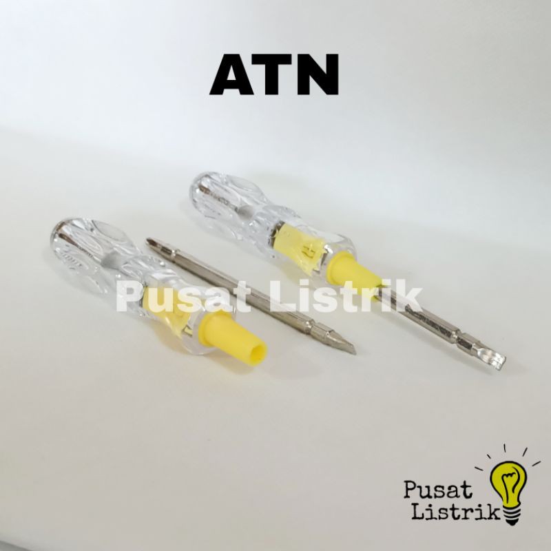 Testpen Sedang Bolak Balik Min Plus ATN Obeng Listrik Min + Plus Bolak Balik ATN