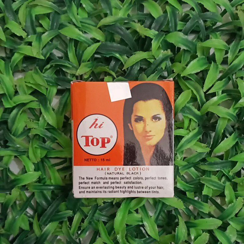 Hi top 15ml ( bubuk ) semir rambut hitam