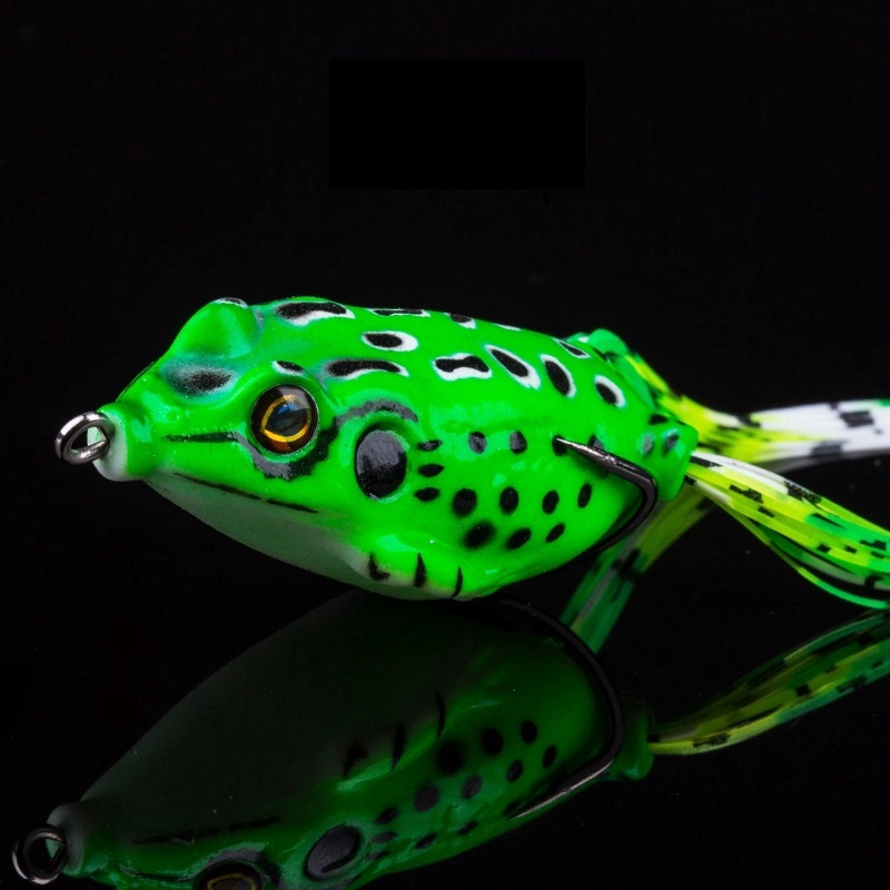 Shengyao 1Pcs New 4cm/5cm/5.5cm Soft Umpan Pancing Frog Fishing Lure Swimbait Bentuk Kodok Buatan dengan Kail Ganda Umpan Pancing Bentuk Kodok Buatan dengan Kail Ganda Frog Lure Fishing Lure