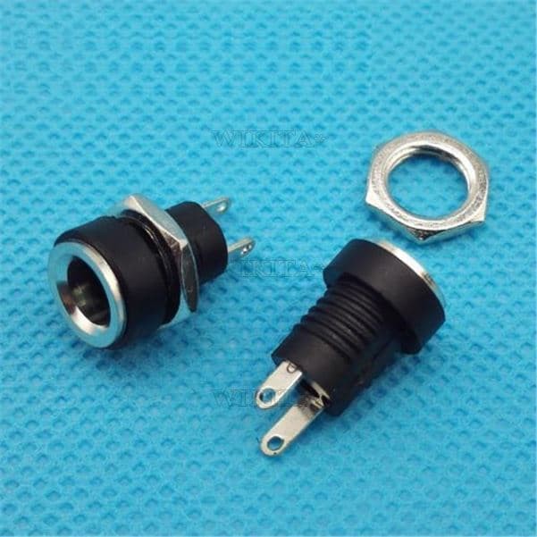 DC-022B DC power soket DC002B 5.5x2.1mm socket connector with nut 2pin