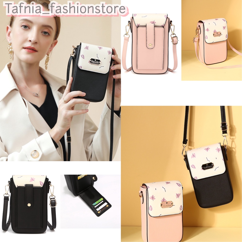 TAS SELEMPANG DOMPET HANDPHONE TAS DOMPET HP WANITA KULIT PREMIUM MURAH IMPORT SELEMPANG KOREA FASHI