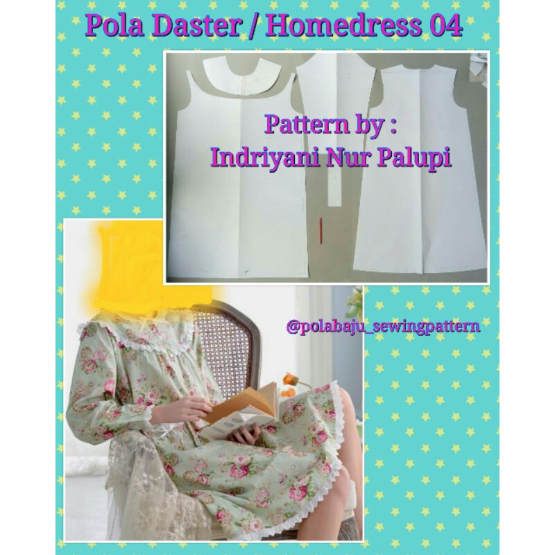 Pola Baju untuk Produksi Daster 04 | Home dress Pattern