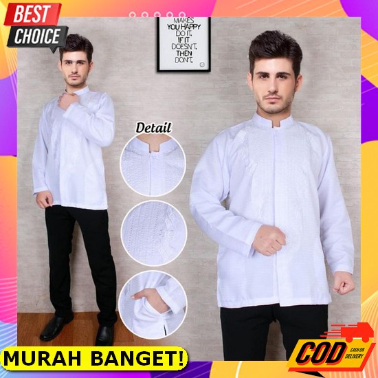 Sarung Celana Setelan Baju Kemeja Koko Batik Solo Lengan Panjang . Model Baju Koko Pria Terbaru 2022