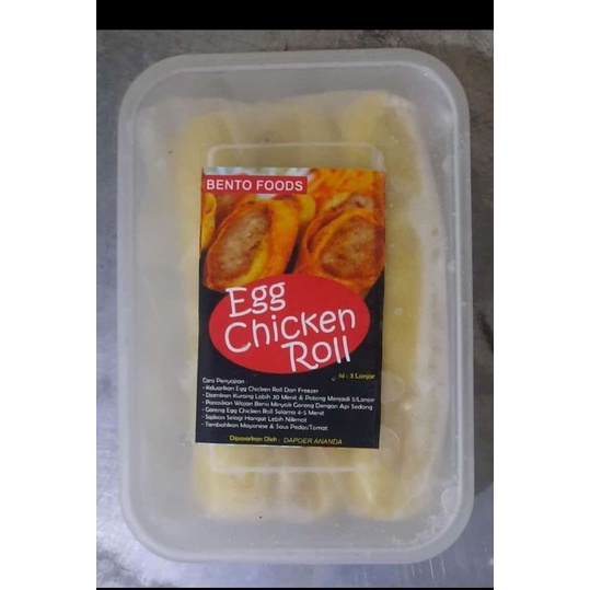 

egg chicken roll ala bento