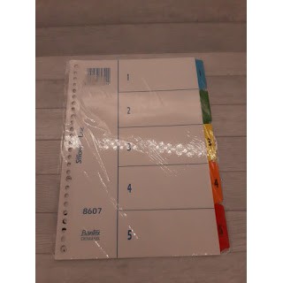 

Bantex Index (1-5) for Loose Leaf Binder ukuran B5 ref 8607