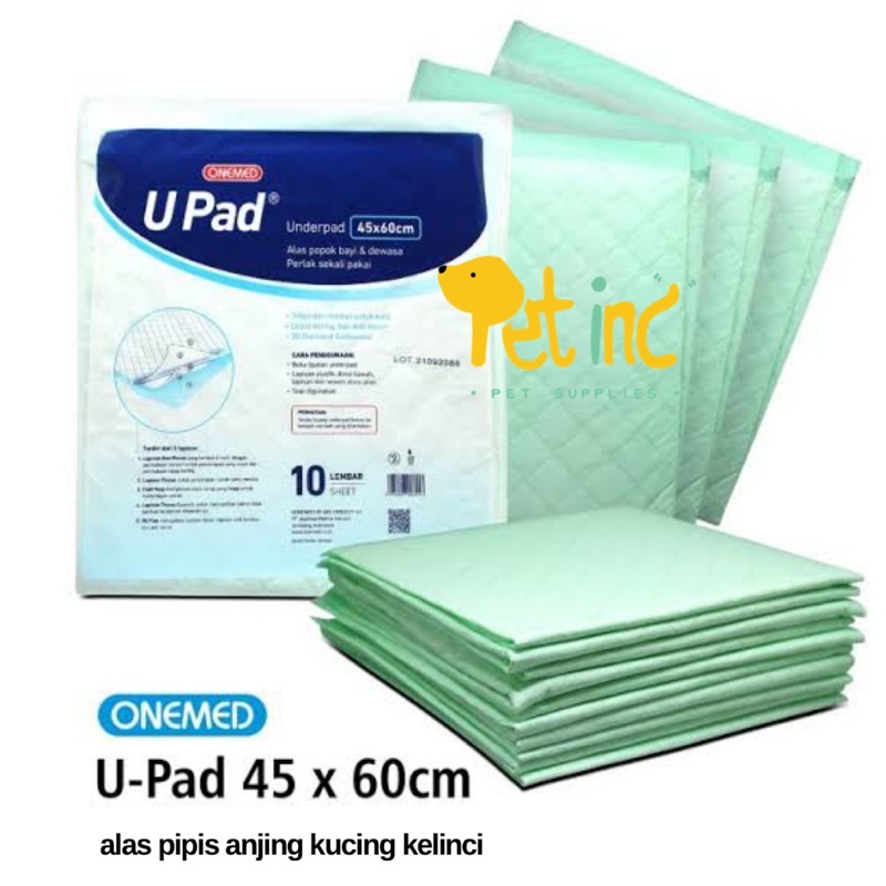 Underpad peepad perlak anjing kucing kelinci isi 10 lembar (45x60cm)