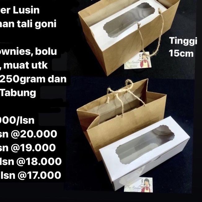 

☚ Paper Bag 27x13x15cm Ekonomis Per Lusin Tali Bahan Goni ☉