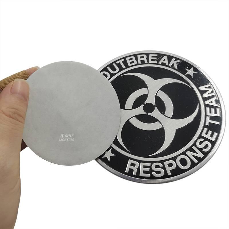 1pc Stiker Emblem Logo Resident Evil Zombie Outbreak Biohazard Bahan Aluminum Untuk Mobilmotor