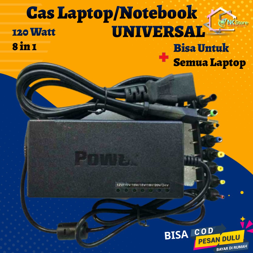 Power Adaptor Cas Charger Laptop Notebook ASUS DELL Lenovo Sony Toshiba Universal 120W