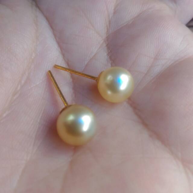 Giwang emas dgn mutiara laut