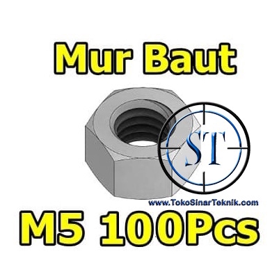 MUR M 5 - MUR BAUT JP M5 HEX NUT 5MM ISI 50PCS