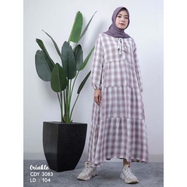 Gamis kotak ORIginal by WARNA ADIBA bahan katun jepang