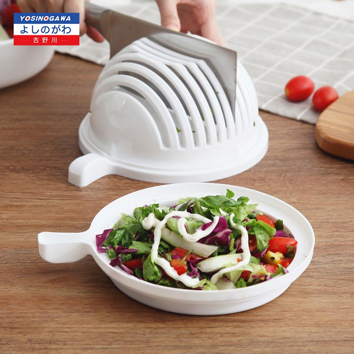 SALAD CUTTER BOWL Mangkok Alat Pemotong Sayur dan Buah Salad