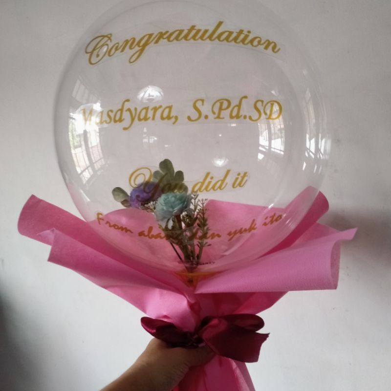 Buket Bunga Balon Wisuda Graduation Anniversary