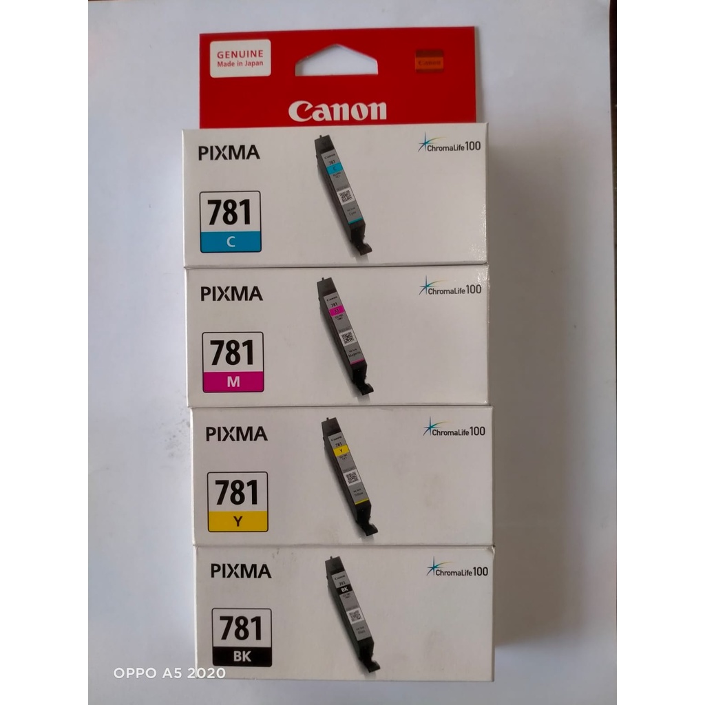 Paketan tinta canon 781 black & 781 calour original