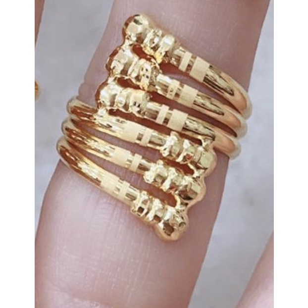 cincin wanita model silang emas asli kadar 875