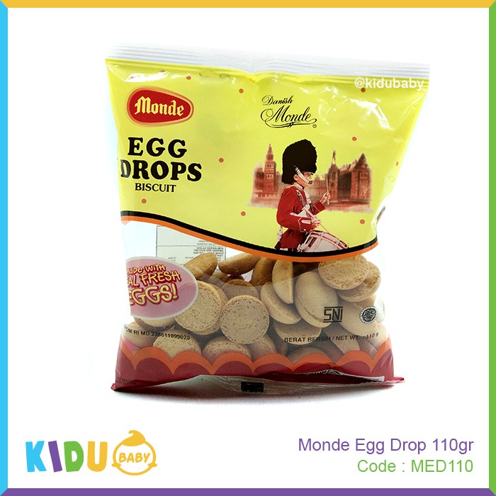 Monde Egg Drop 110gr Biskuit Cemilan / Cemilan Sehat dll (khusus ibunya) Kidu Baby