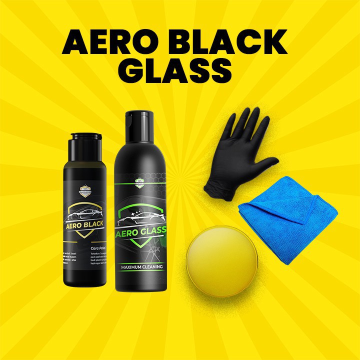 Aero Black + Aero Glass Beli 1 Gratis 1 - Penghitam Bodi Motor Mobil dan  Pembersih Jamur kaca Mobil