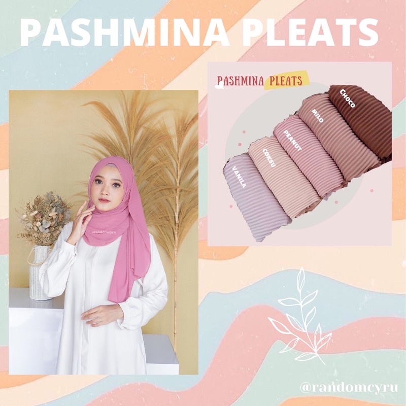 Pashmina Pleats Murah / Pashmina Plisket / Pashmina Pleats Anti Lipatan (2)