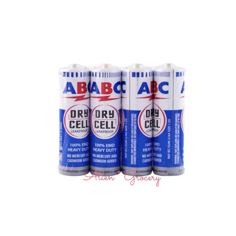 Batu Baterai Batere ABC Biru 4pcs