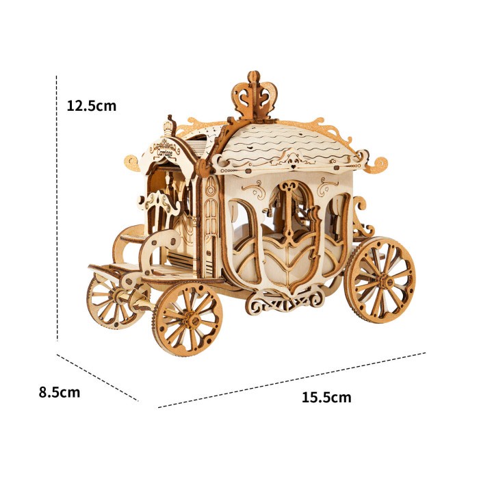 ROLIFE Robotime Rolife Classic Carriage 3D Wooden Puzzle TG506