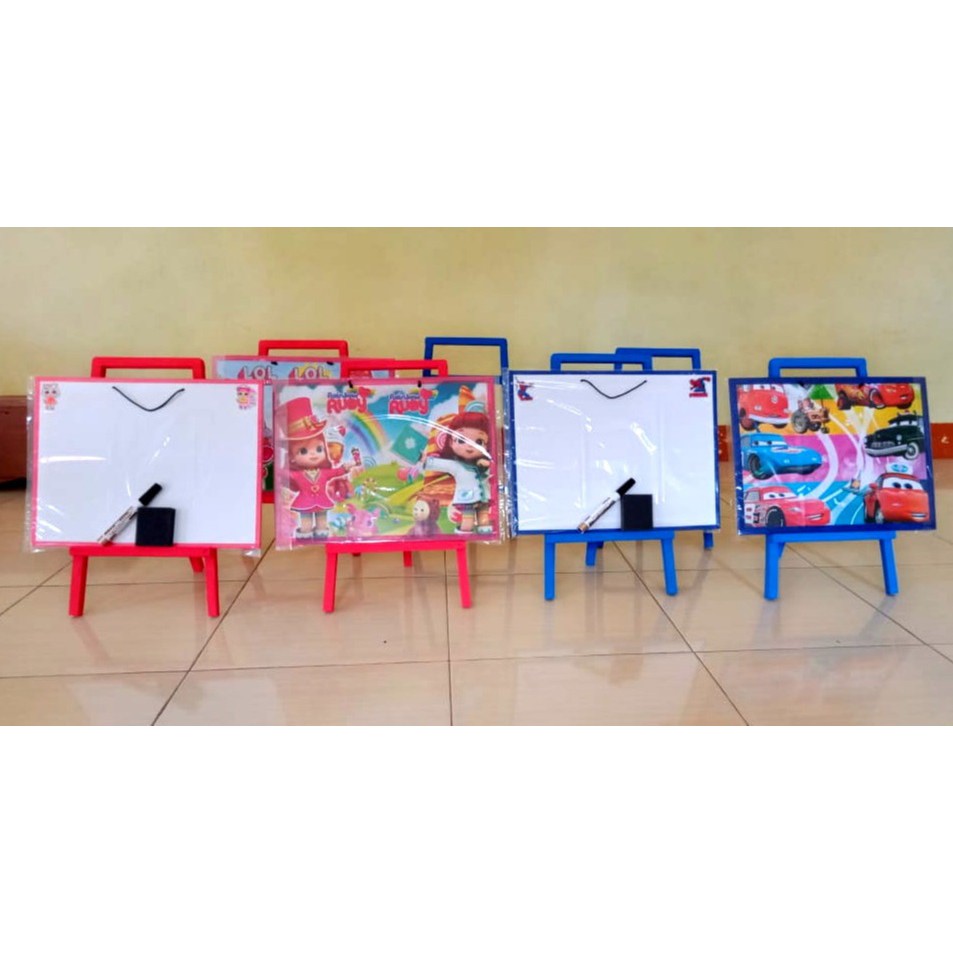 

PROMO papan tulis dengan penyangga/papan tulis pakai kaki/white board anak dengan penyanggah