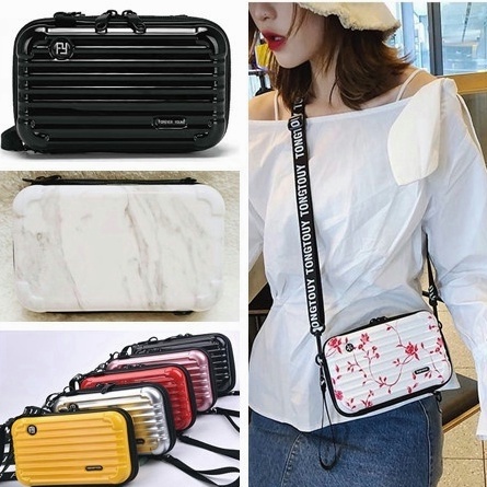 {PROMO} Tas Selempang Koper Mini Import Tas Lucu tas wanita murah tas make up tas wanita import sling bag wanita shoulder bag wanita tas bahu wanita crossbody bag tas wanita branded tas wanita kekinian