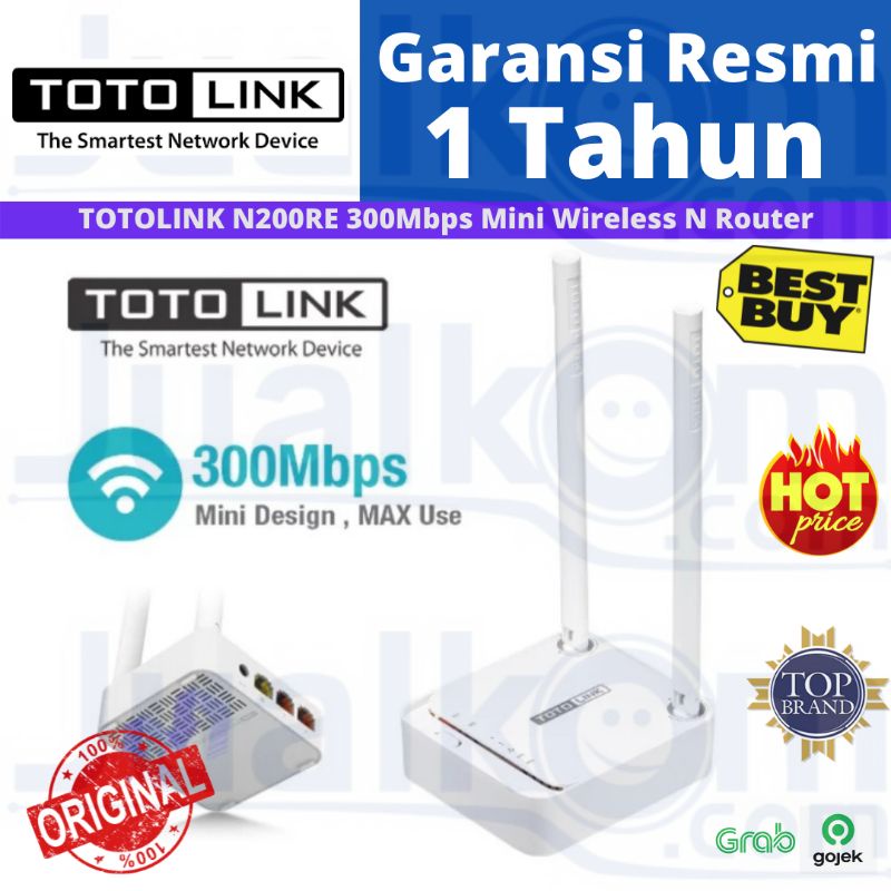 Totolink Mini Wireless N Router 300mbps N200RE N 200 RE N 200RE Resmi Versi 5