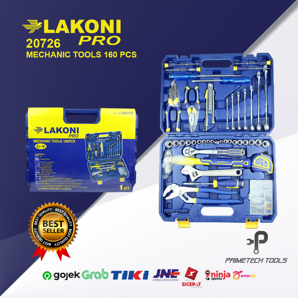 LAKONI PRO MECHANIC TOOLSET 160 PCS 20726 | Shopee Indonesia