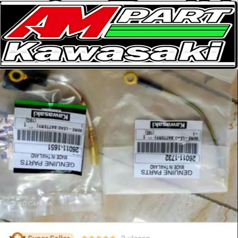 Kabel aki accu ninja r ss original kawasaki