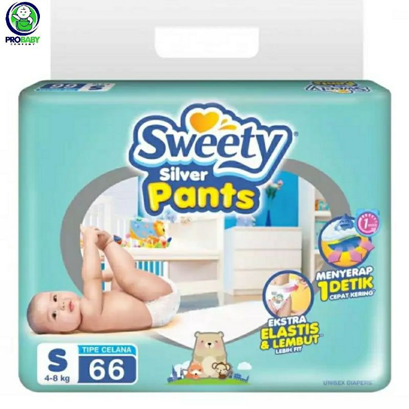 SWEETY SILVER PANTS S 66
