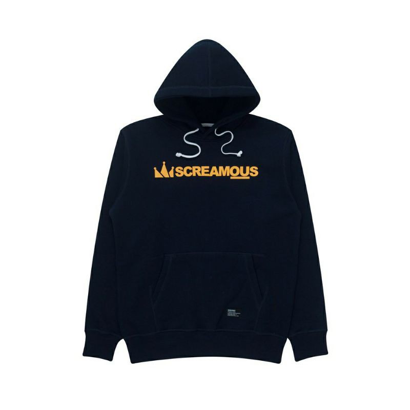 Screamous PULLOVER HOODIE LEGEND DEEP YELLOW ON NAVY BLUE Original