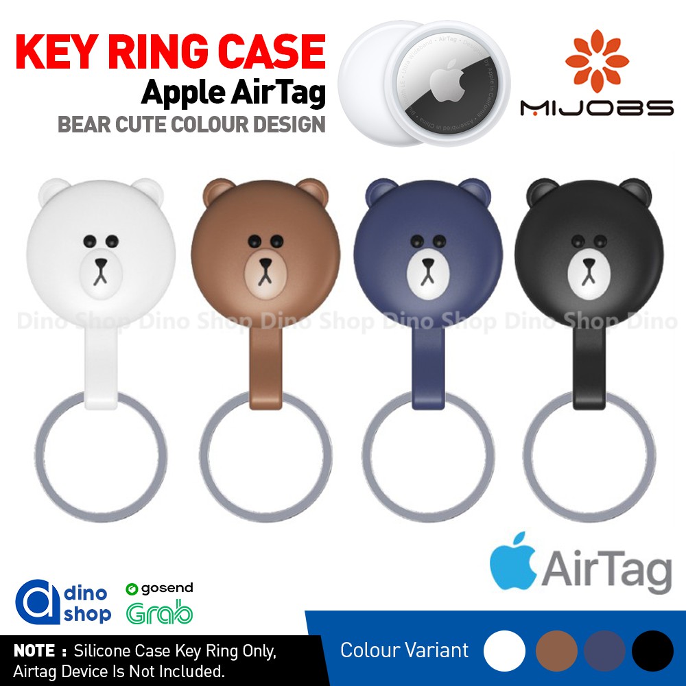 MIJOBS Gantungan Kunci Silicone Bear u/ Apple AirTag Case Cover Casing