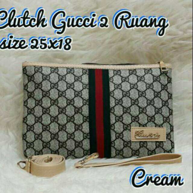 Tas wanita Clutch gucci 2 ruang