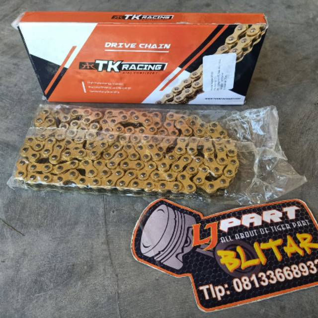 Rantai motor TK Racing Gold 428 130L Rantai 428 gold