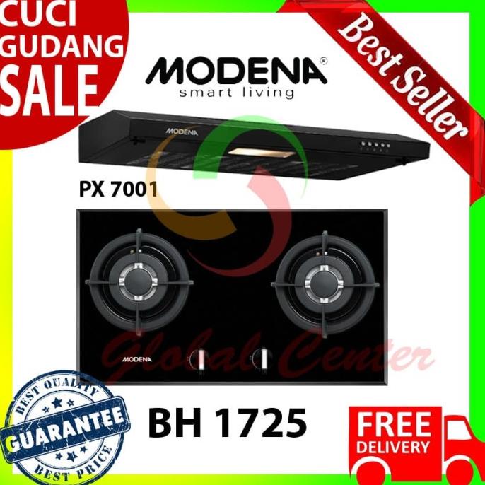 Paket Kompor Tanam Modena BH 1725 dan Cooker Hood PX 7001