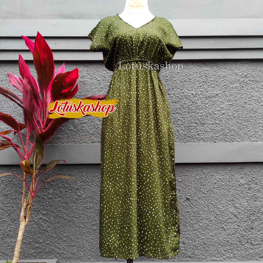 Dress Manohara Bali Panjang Mawar-Spot Army