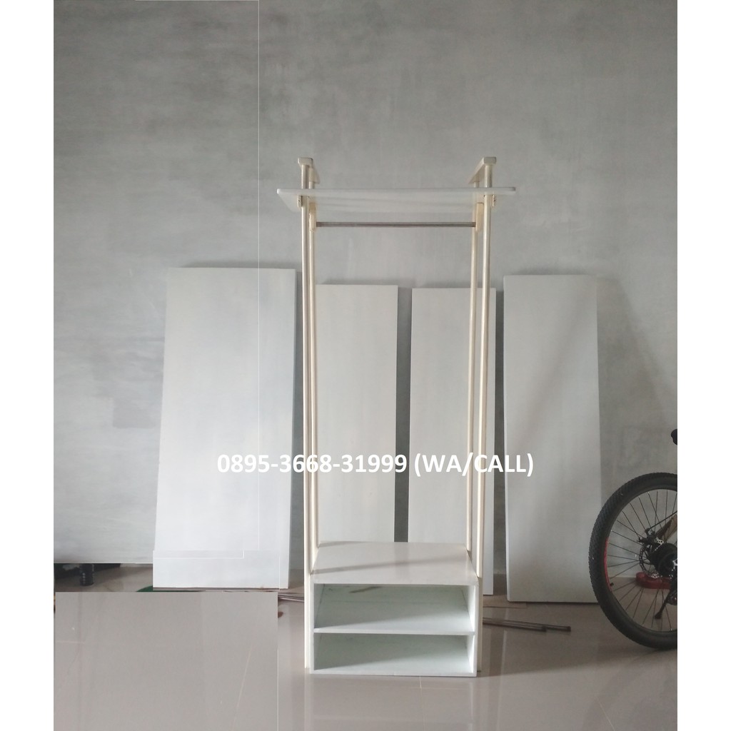Rak Gawang Kayu/ Rak Gawang Baju Kayu/ Rak Gawang Gamis/ Rak Gawang Balikpapan/ Gantungan Baju Keren