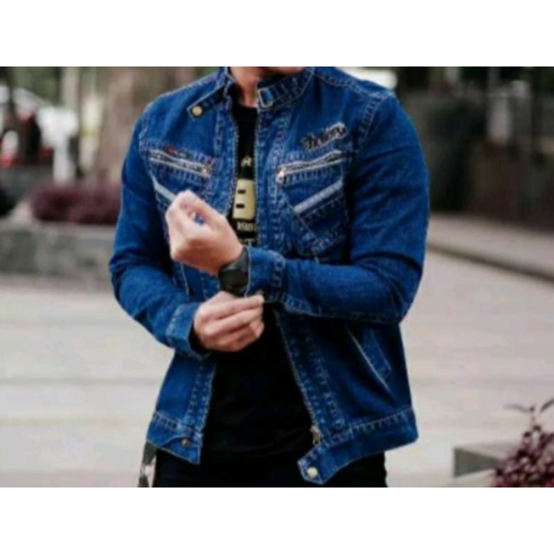 jaket jeans denim resleting terbaru dewasa,remaja size,,,L,XL,XXL,XXXL