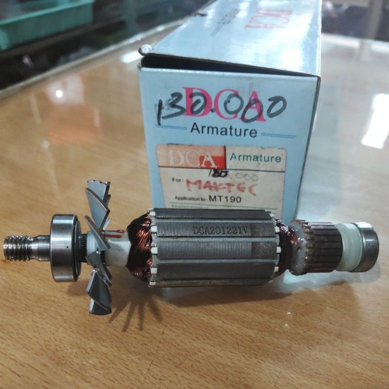 1 Paket Angker MT 190 DCA ➕ 2 Bearings Depan Belakang | Armature / Rotor mesin Tangan ✋ Planner / Su