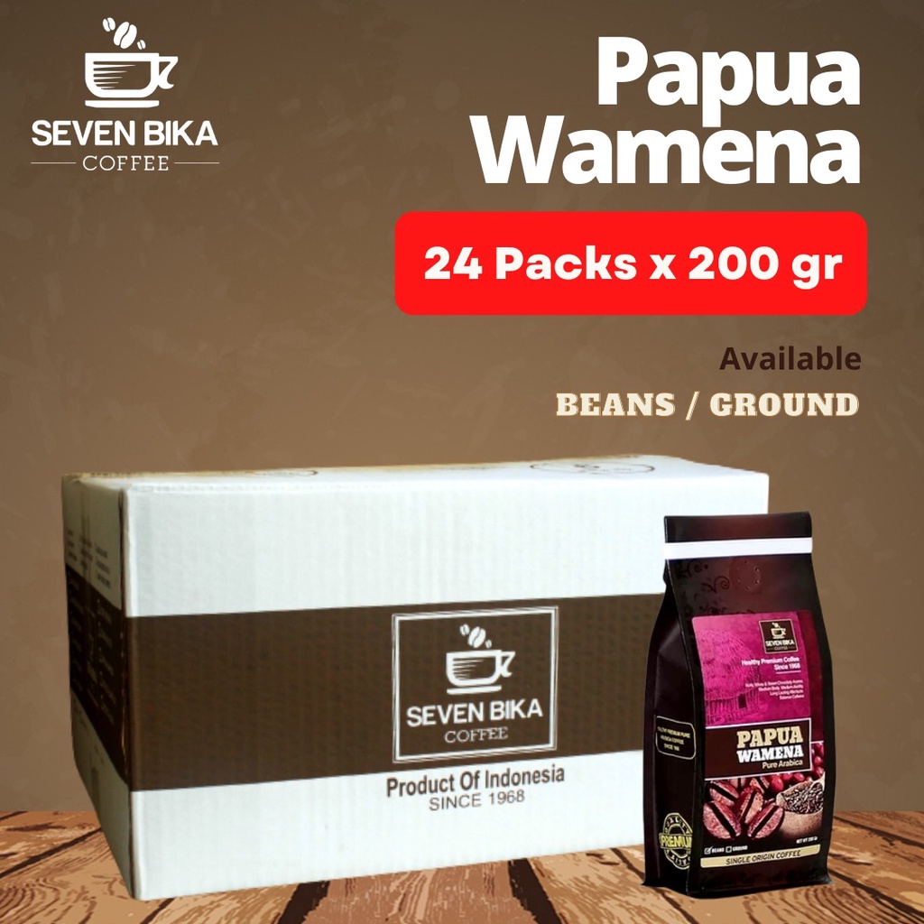 

SB Premium Papua Wamena Pure Arabica 200 Gr. 24 PCs. Biji/Bubuk.
