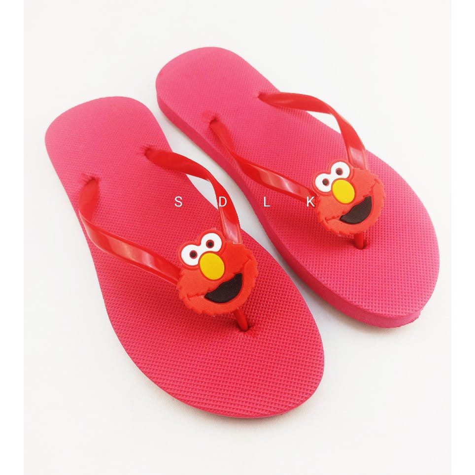 Sandal Jepit Kartun Elmo | Wanita Cantik Spon Cartoon Elmo TPR