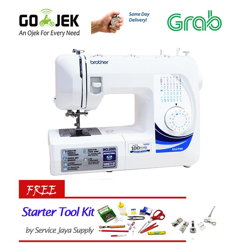 Mesin Jahit BROTHER GS 2700 Portable Multifungsi - SAME DAY SERVICE