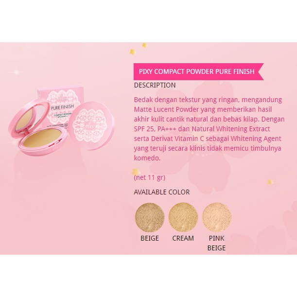 SPECIAL PIXY COMPACT POWDER PURE FINISH TERLARIS