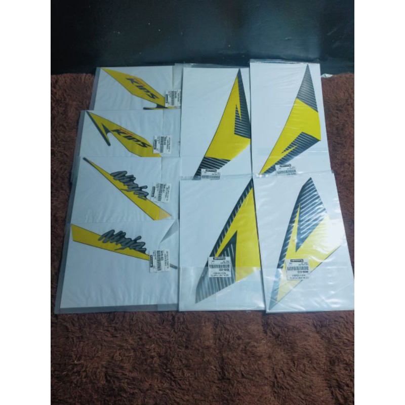 stiker ninja rr new kuning hitam