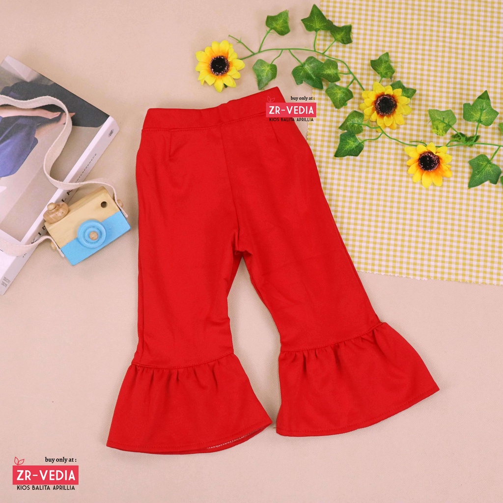 Trumpet POLOS 3-5 Tahun / Celana Cutbray Adem Anak Perempuan Legging Cewek Modis Girl Lucu Panjang