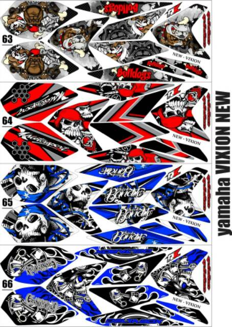 Sticker Striping Variasi Animasi Vixion New 2013 2016 Nva