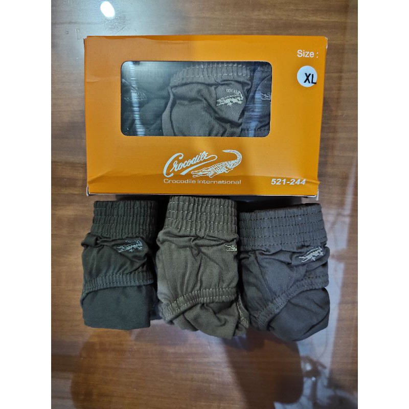 CELANA DALAM CROCODILE PRIA 244 + Masker bagus 1 pcs CD CROCODILE PRIA, 1 PACK ISI 3 PCS