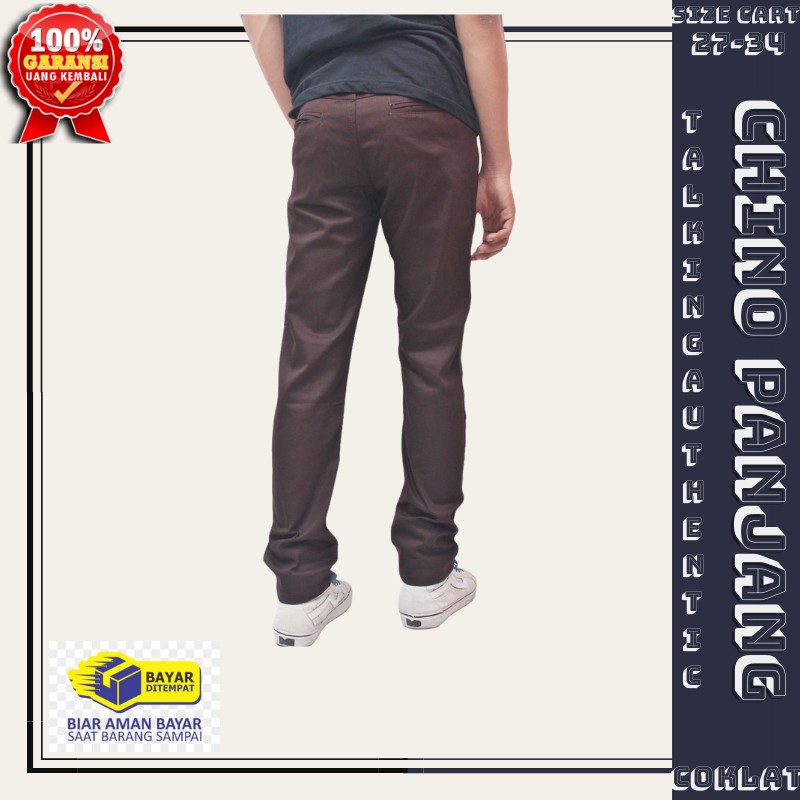 Celana Chino Chinos Panjang Pria Clana Cino Coklat Slimfit Kerja Kantor Casual Street Kualitas Ori