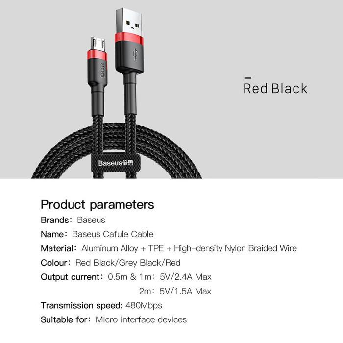 Baseus USB Cable Cafule Micro USB 1.5 Ampere - Kevlar - 2 Meter